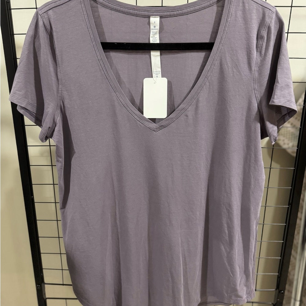 lululemon athletica Purple V-Neck Tee